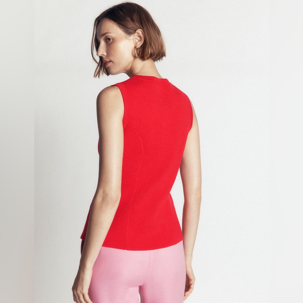 NWT Boden Crew Milano Knit Waistcoat in Poppy Red - Picture 5 of 11